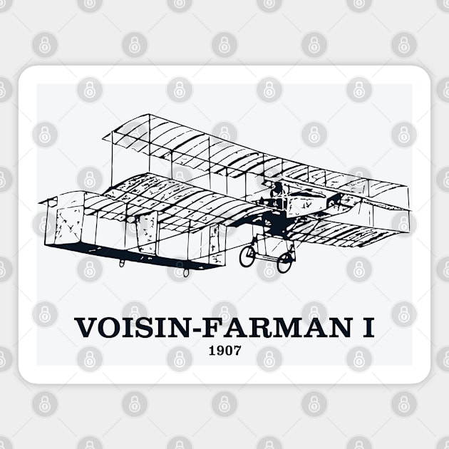 Voisin-Farman I 1907 Biplane Magnet by Lakeric